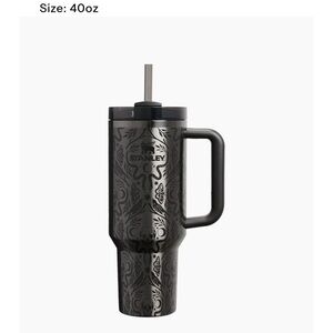 Stanley Black Graphic Tumbler with Handle 40oz